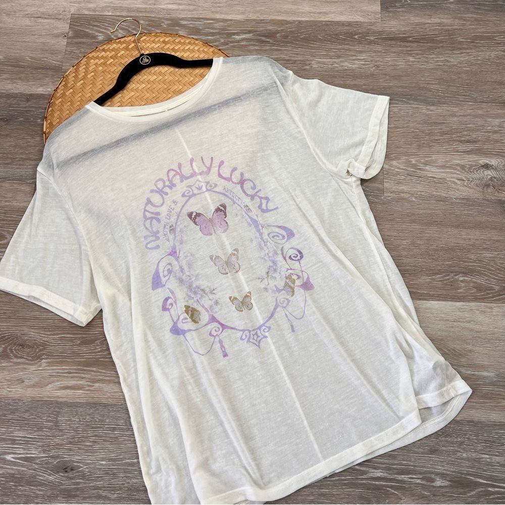 Lucky‎ brand butterfly graphic tee